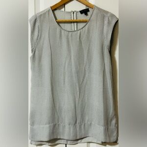 Gray Checkered Women's Top